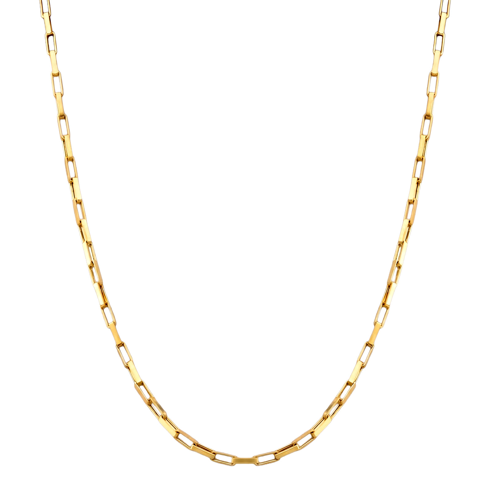 Corrente Veneziana Alongada em Ouro Amarelo 18K, 40 cm