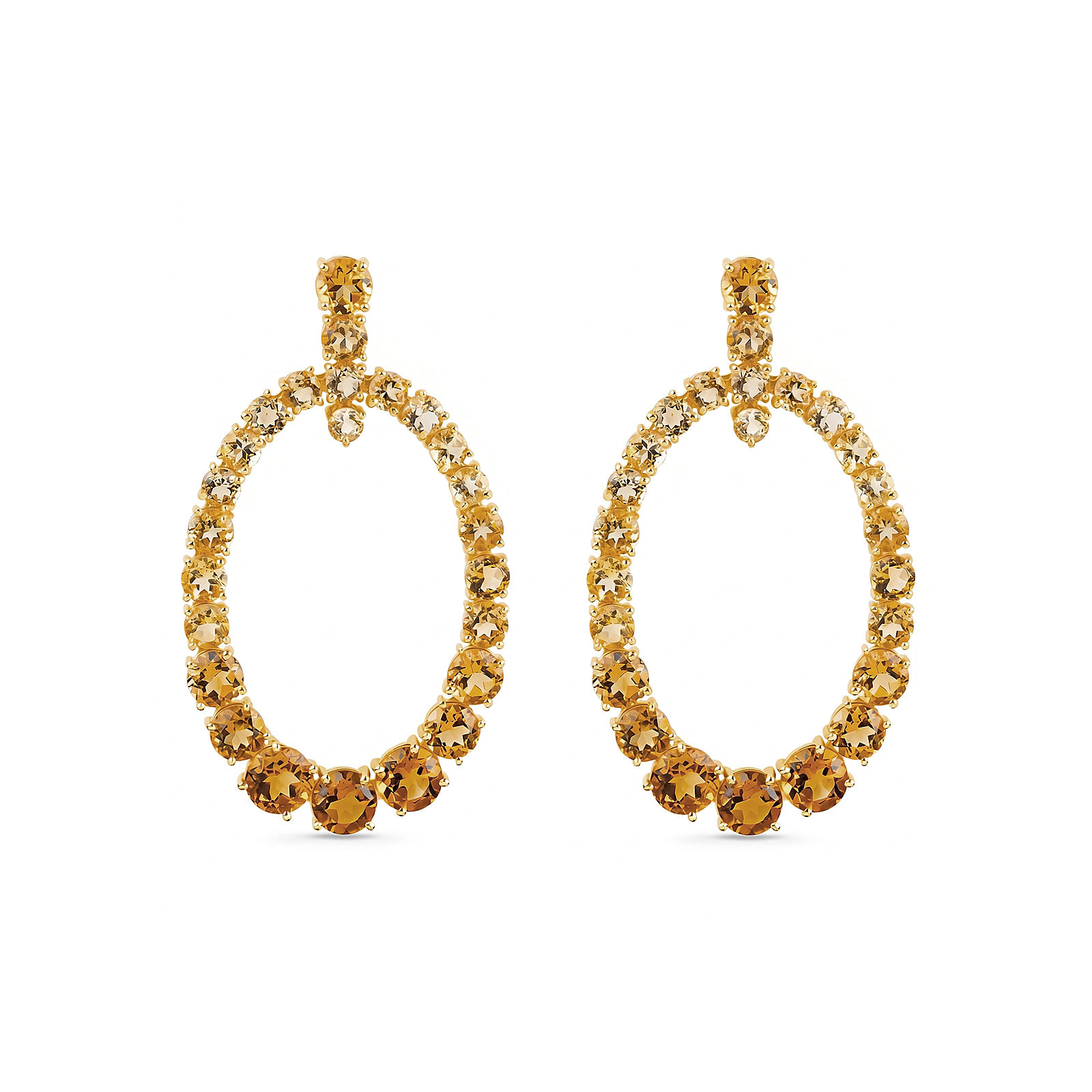 Brinco Aura em Ouro Amarelo 18k com Citrinos