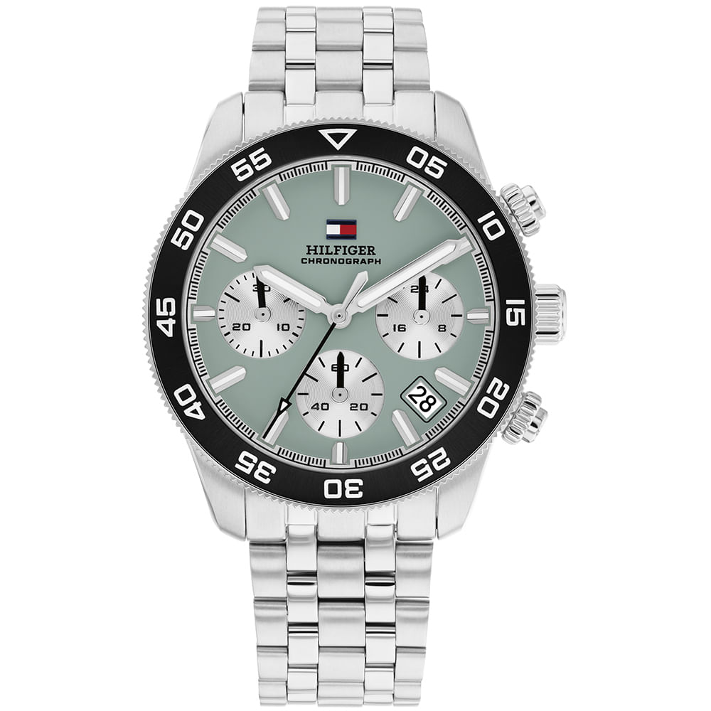 Relógio Tommy Hilfiger TH85 Cronograph Masculino em Aço Prateado 1710745