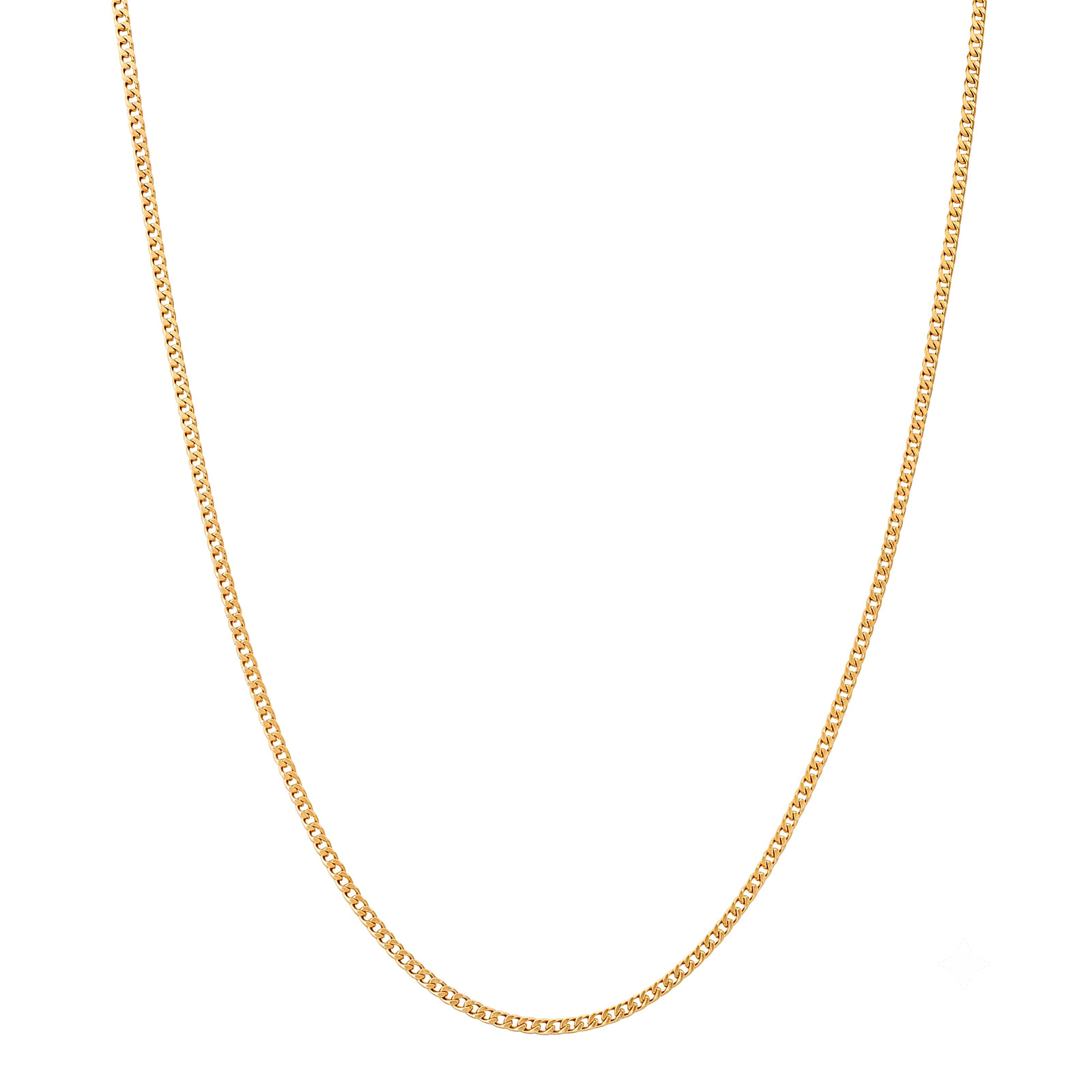 Corrente Life Groumet em Prata 925 com Banho de Ouro Amarelo 18K, 60cm