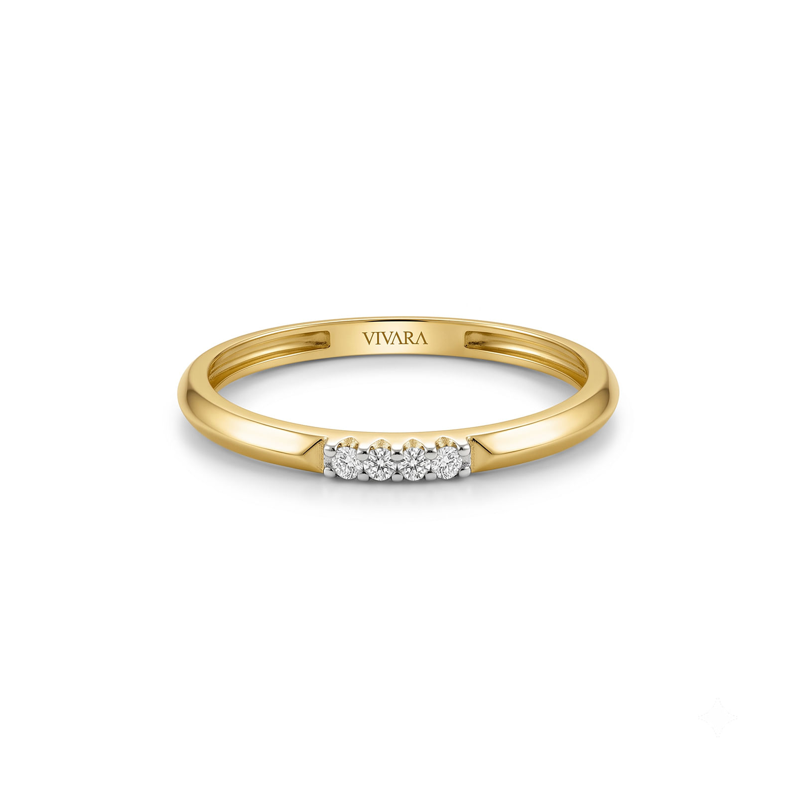 Anel Selina em Ouro Amarelo 18k com Diamantes 0,04 ct