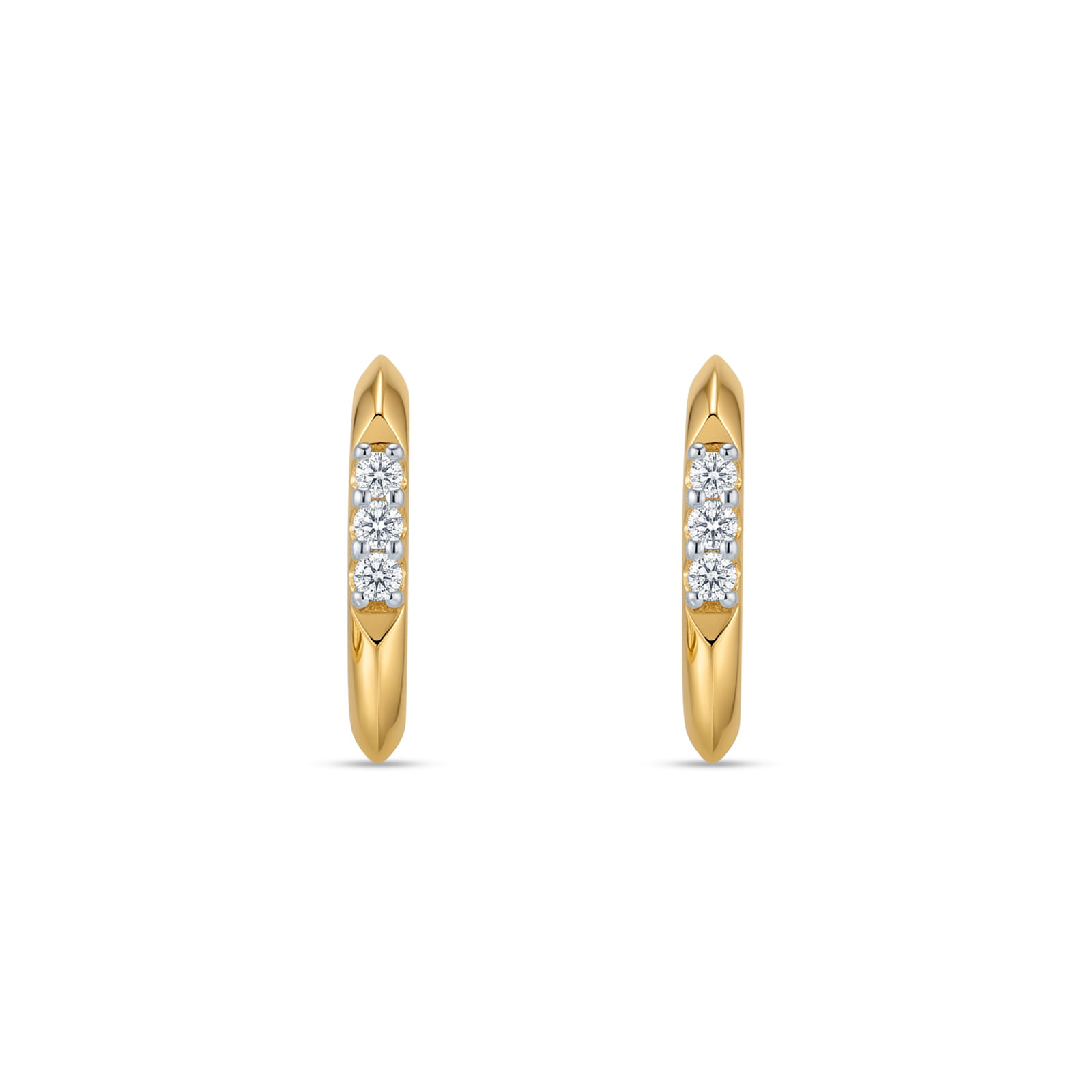 Argola Selina em Ouro Amarelo 18k com Diamantes 0,06 ct, 13mm