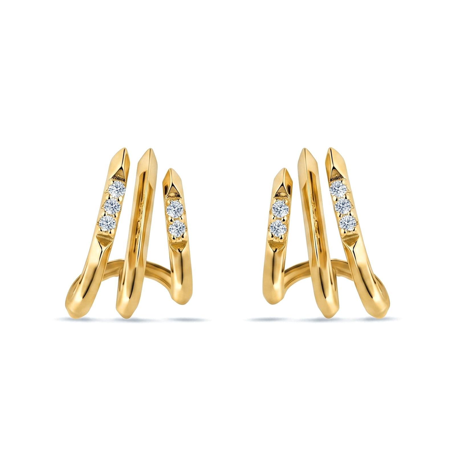 Brinco Selina em Ouro Amarelo 18k com Diamantes 1 ct