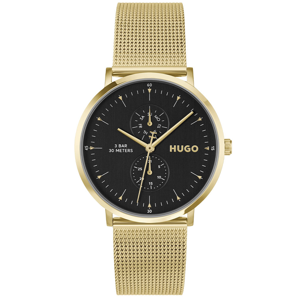 Relógio Hugo Style Masculino em Aço Dourado 1530458