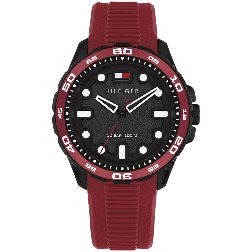 Relógio Tommy Hilfiger Regatta Masculino em Borracha Vermelha 1792267