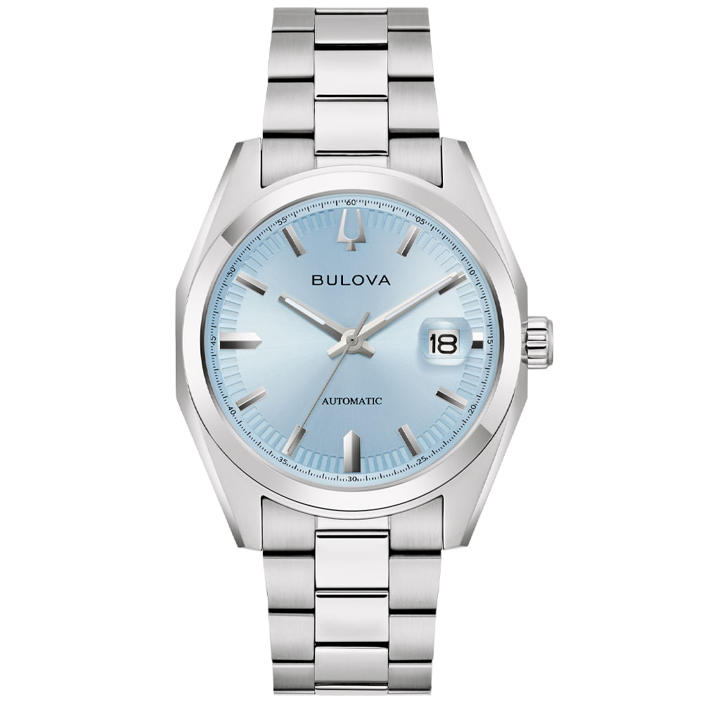 Relógio Bulova Surveyor Automático Masculino em Aço Prateado 96B469