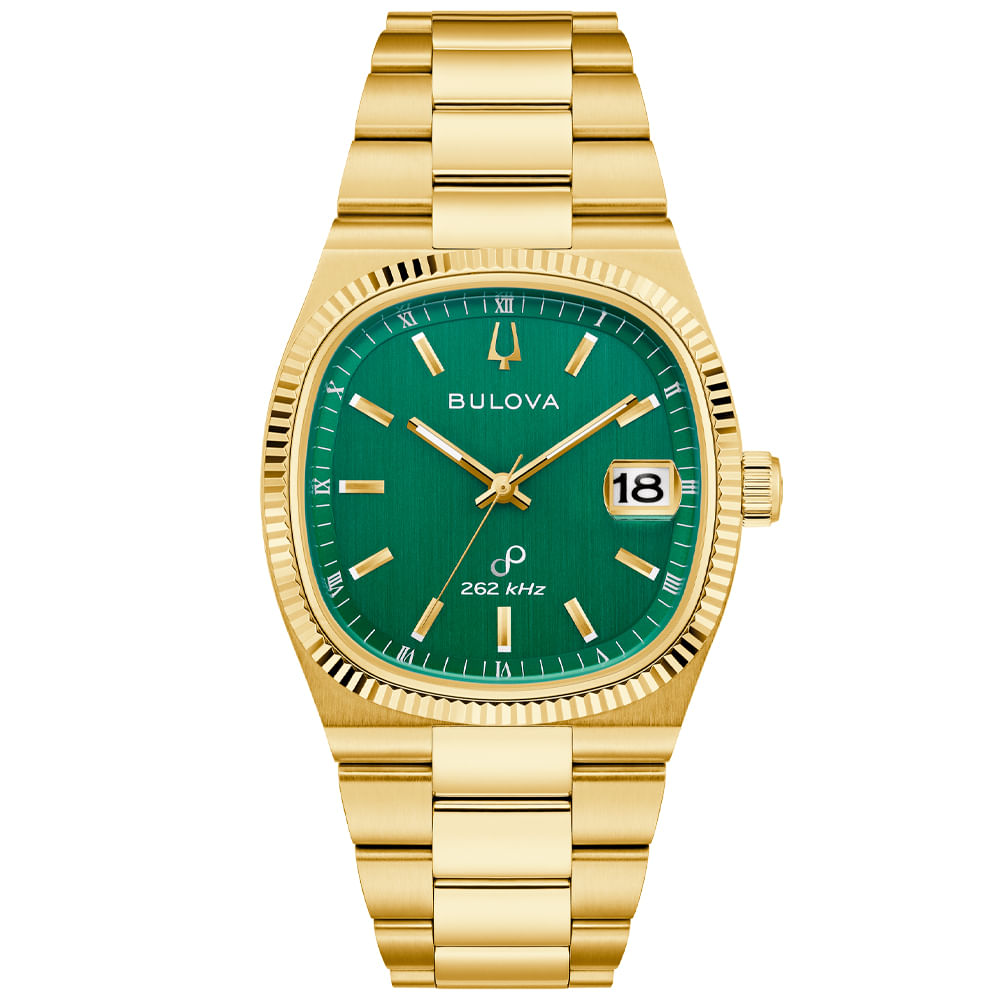 Relógio Bulova Super Seville Masculino em Aço Dourado 97B237