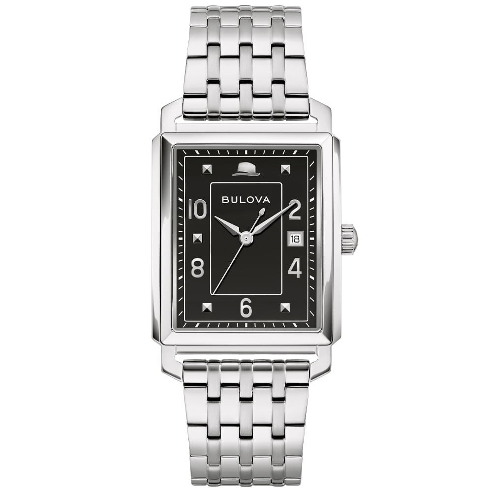 Relógio Bulova Frank Sinatra Masculino em Aço Prateado 96B461N