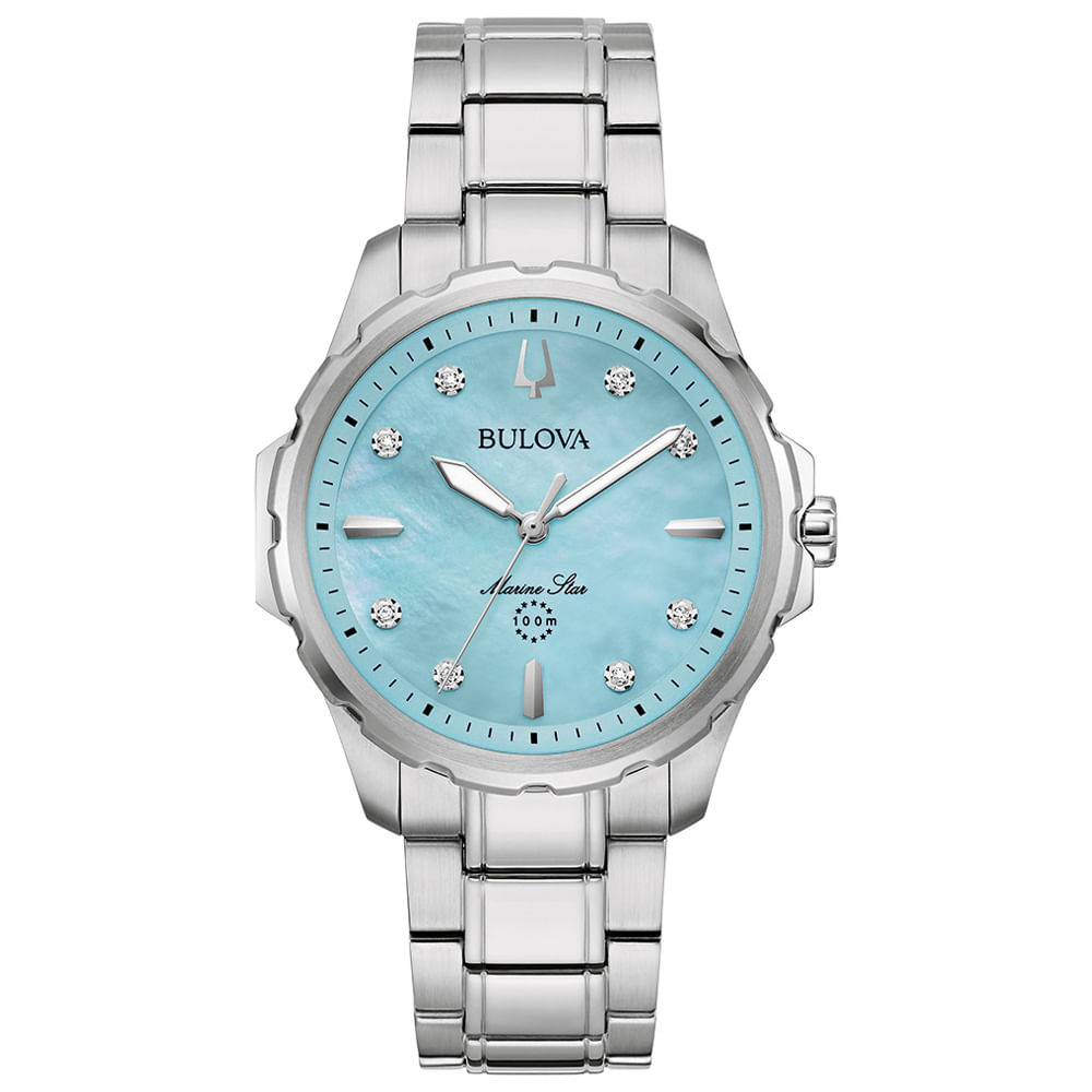Relógio Bulova Marine Star Feminino em Aço Prateado 96P248N