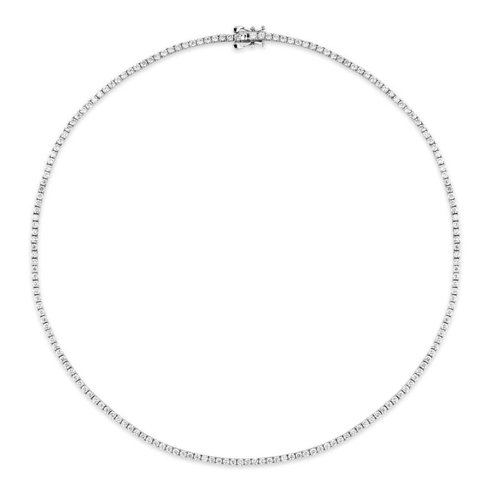 Colar Riviera em Ouro Branco 18k com Diamantes 4,98 ct