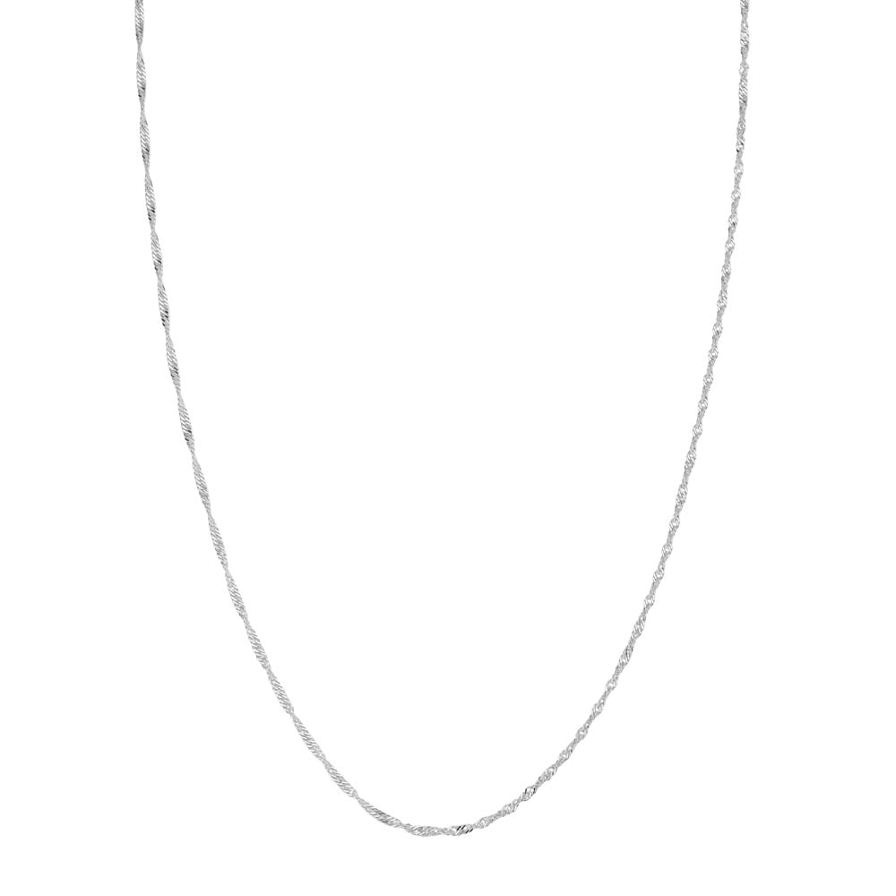 Corrente Singapura em Ouro Branco 18k, 45cm