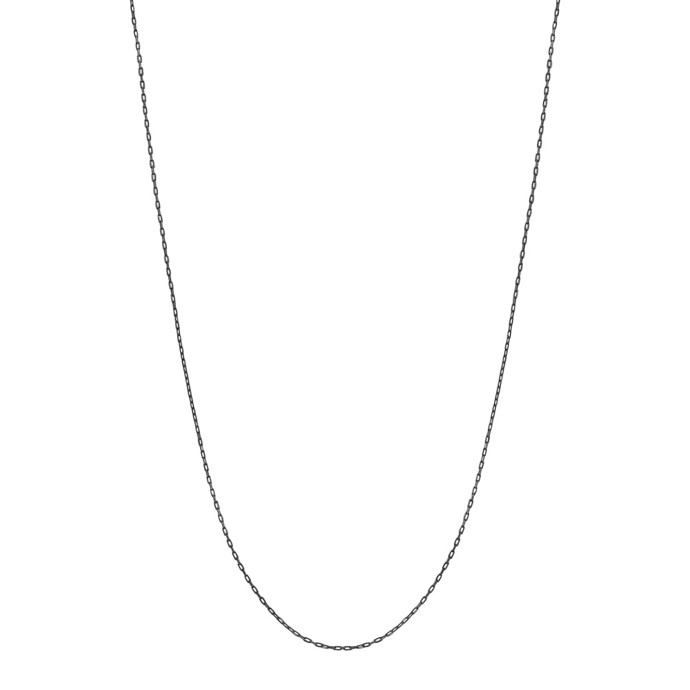 Corrente Cadeado em Prata 925 com Ródio Negro, 60cm