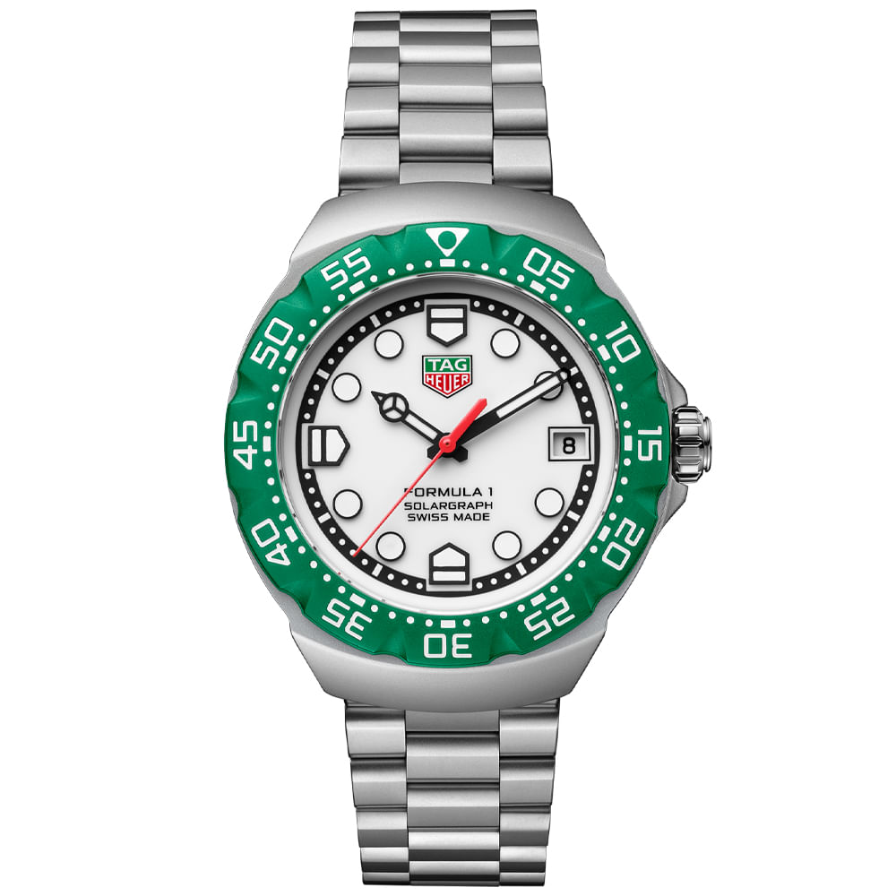 Relógio TAG Heuer Formula 1 Solar Masculino em Aço Prateado WBY111E.BA0042