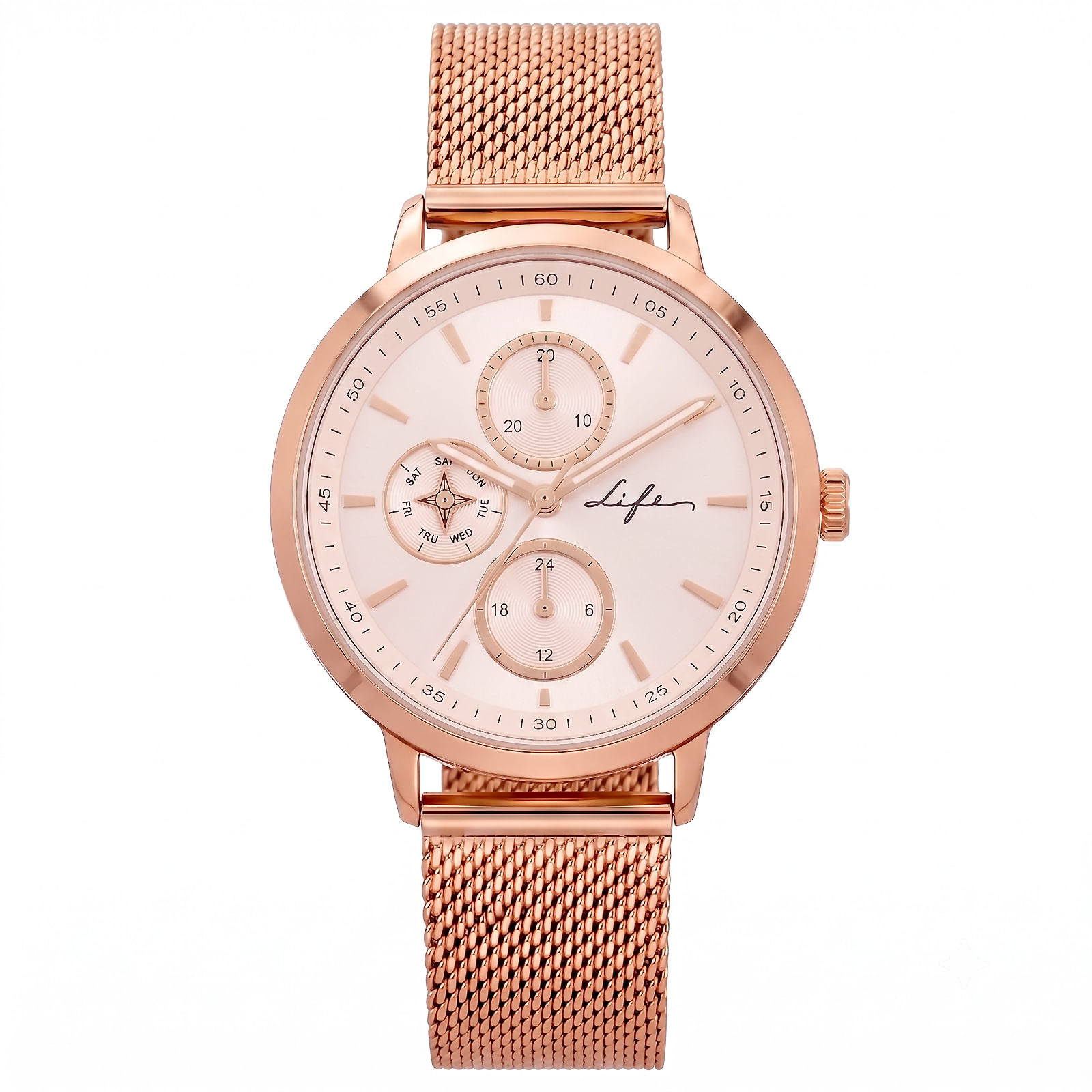 Relógio Life Feminino em Aço Rosé