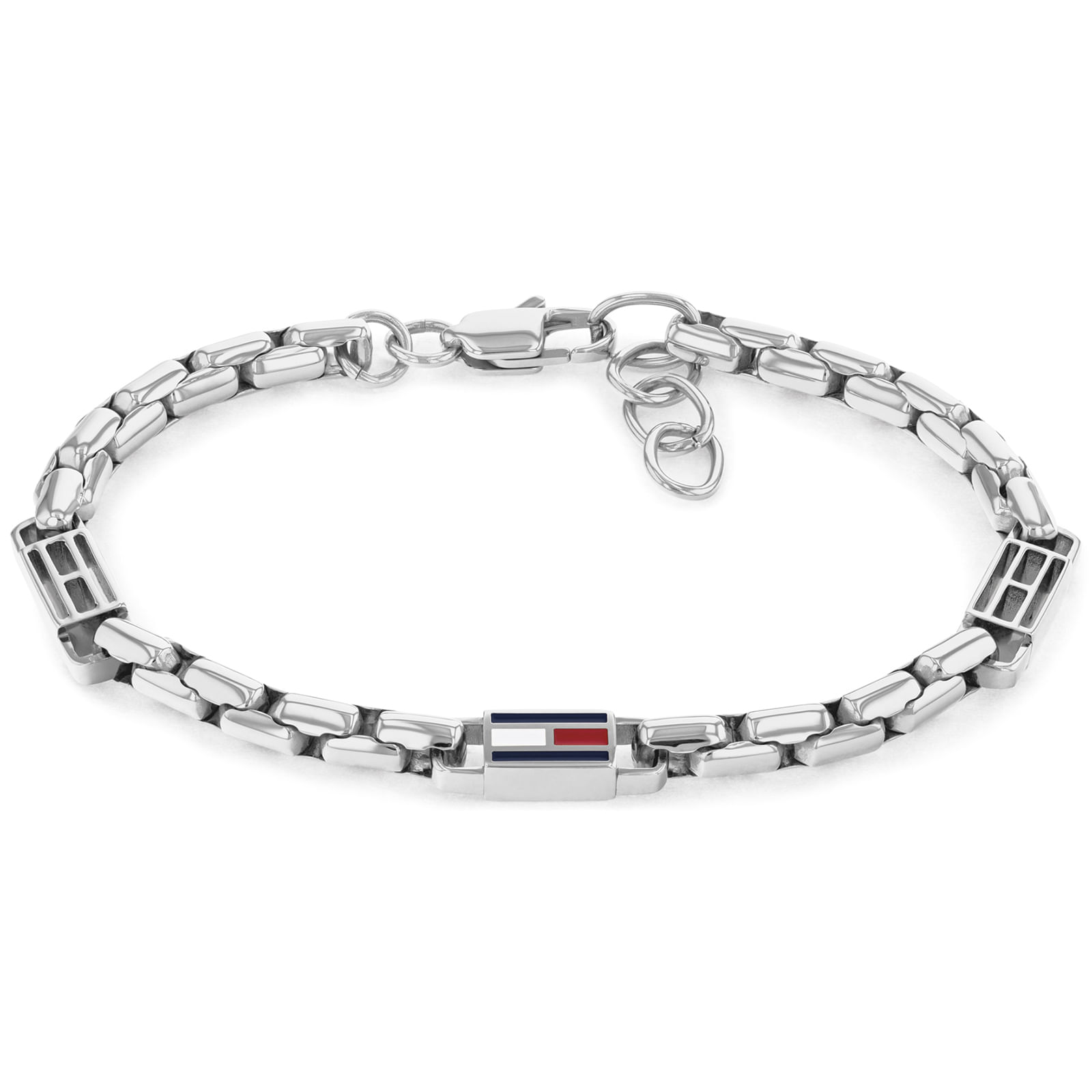Pulseira Tommy Hilfiger 3D Flag Metal em Aço Prateado 2790674