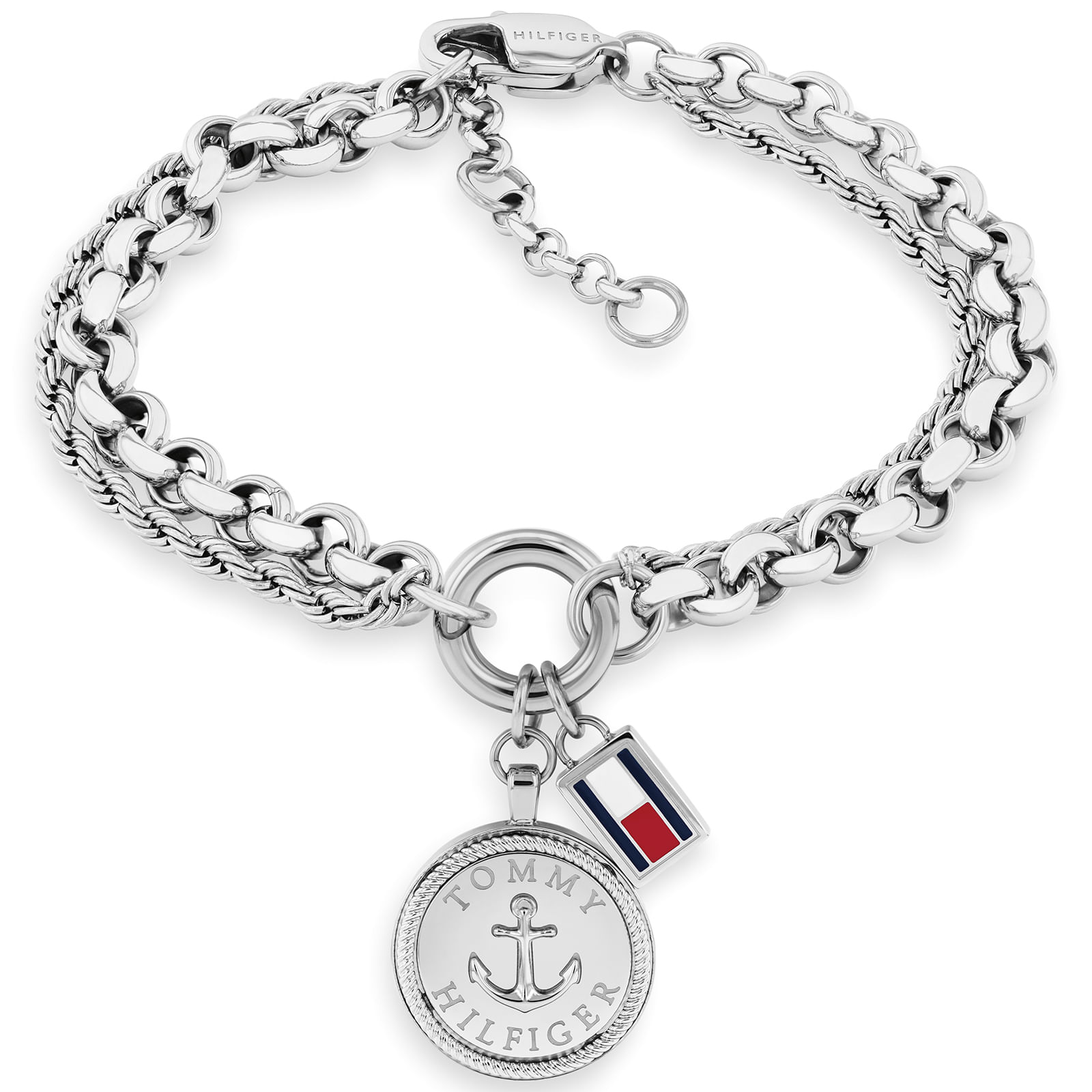 Pulseira Tommy Hilfiger Nautical Charms em Aço Prateado 2781024