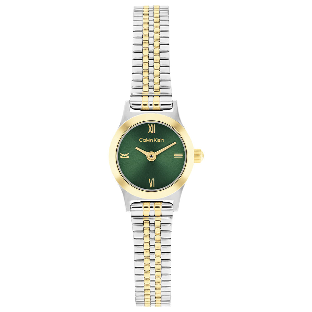 Relógio Calvin Klein CK Contemporary Feminino em Aço Prateado e Dourado 25100202