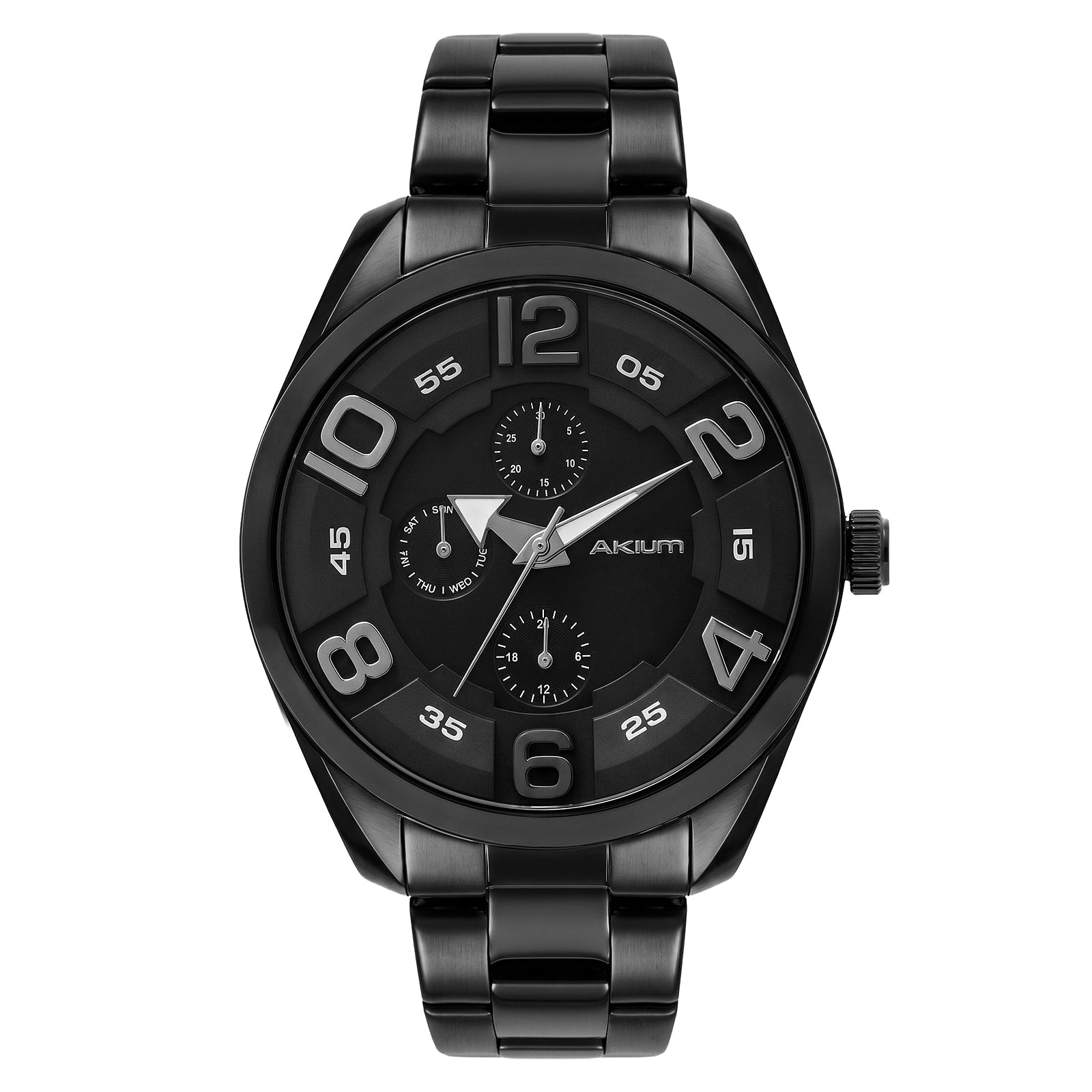 Relógio Akium Masculino em Aço Preto