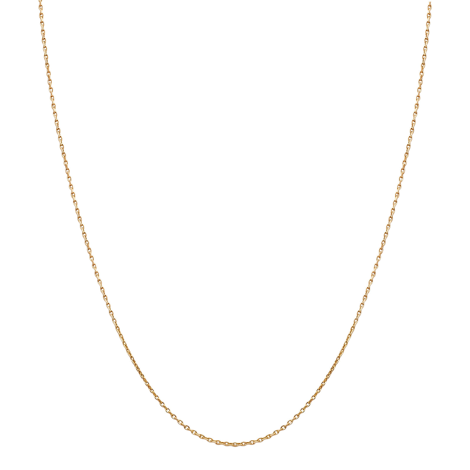 Corrente Cadeado Oca em Ouro Amarelo 18K, 45 cm