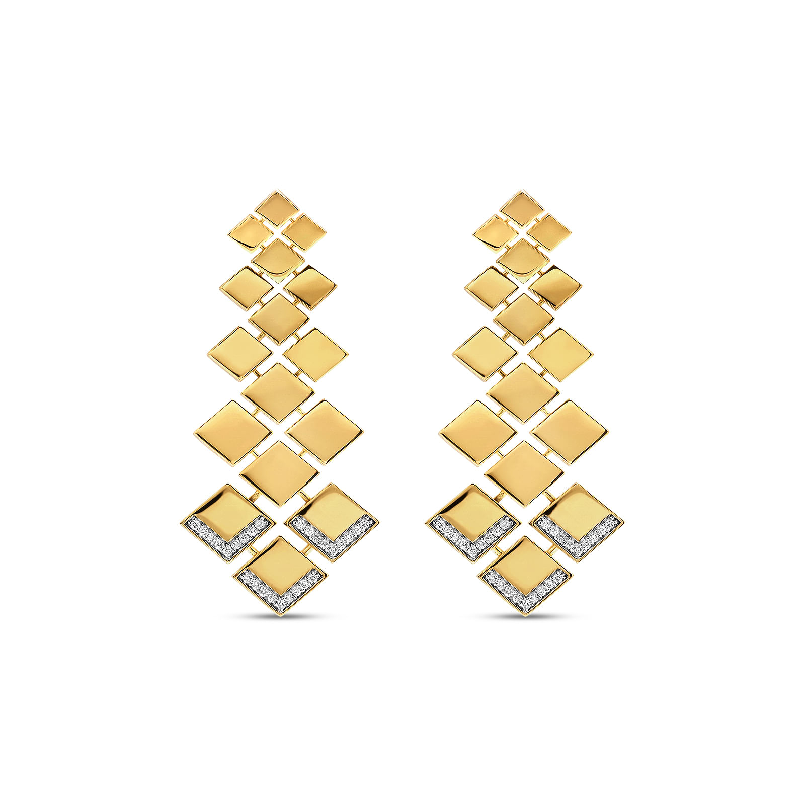 Brinco Conjunto Especial em Ouro Amarelo 18k com Diamantes, 0,27ct