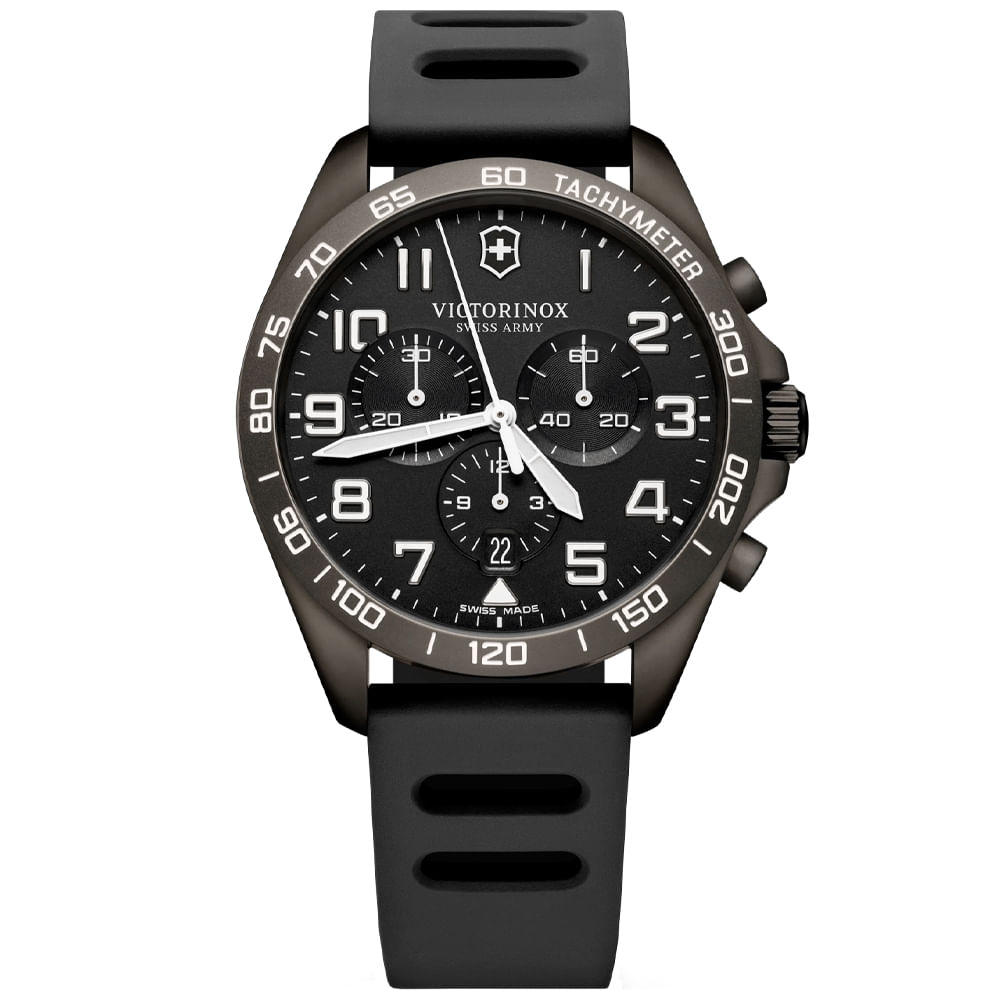 Relógio Victorinox Fieldforce Unissex em Borracha Preta 241926