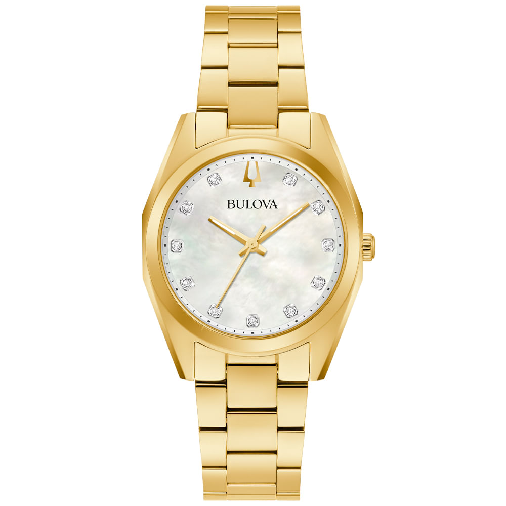 Relógio Bulova Surveyor Feminino em Aço Dourado 97P172N