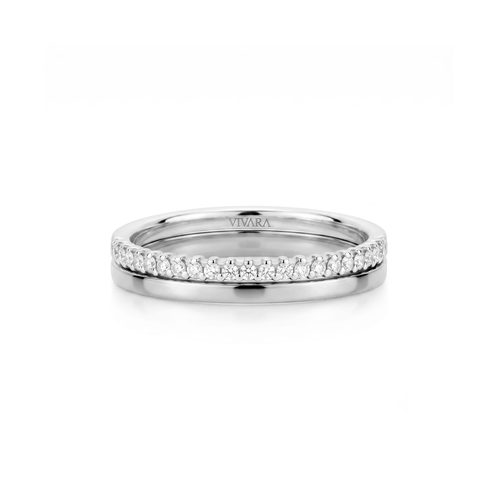 Aliança Essence em Ouro Branco 18k com Diamantes 0,16ct, 3mm