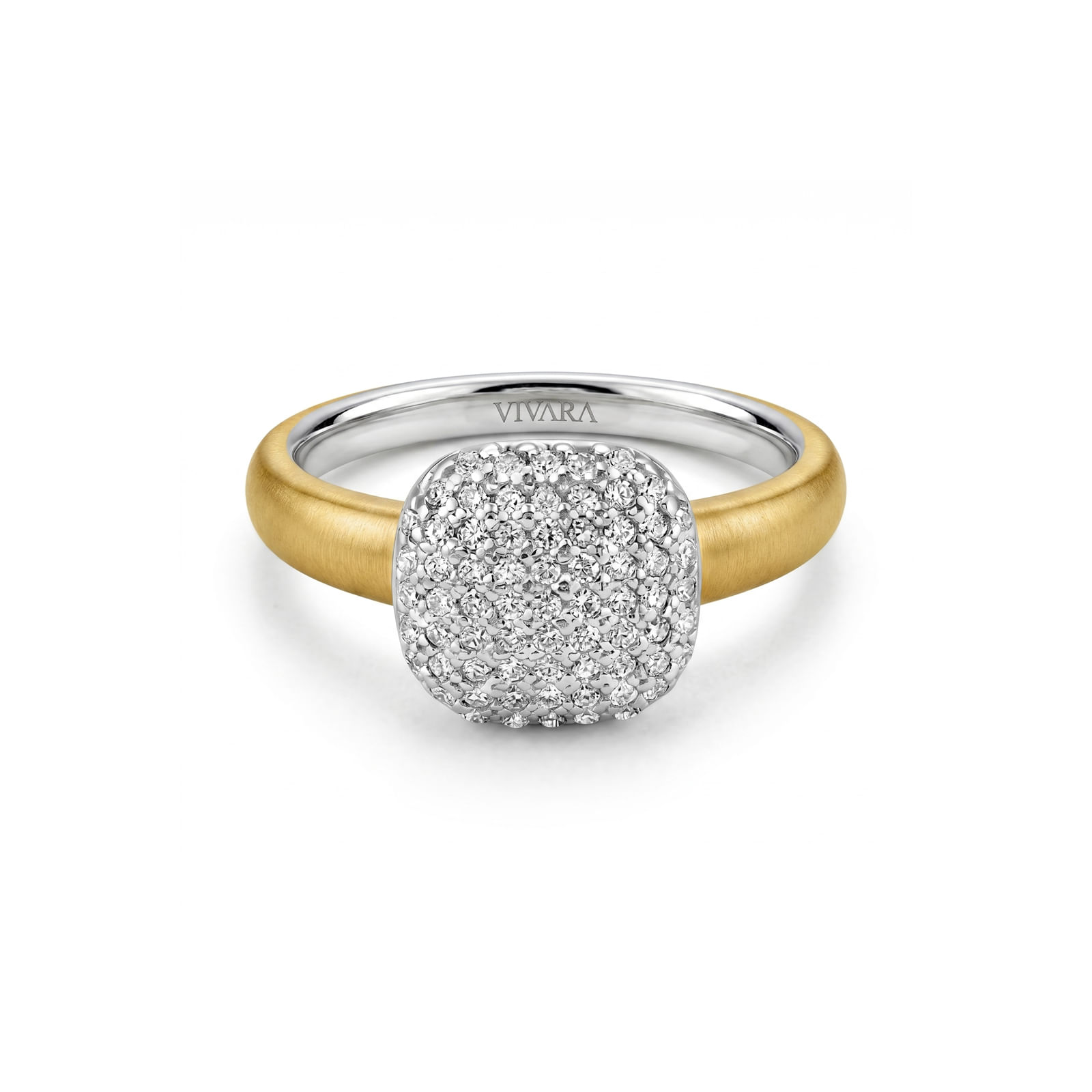 Anel Capri em Prata 925 e Ouro Amarelo 18k com Diamantes 0,31 ct