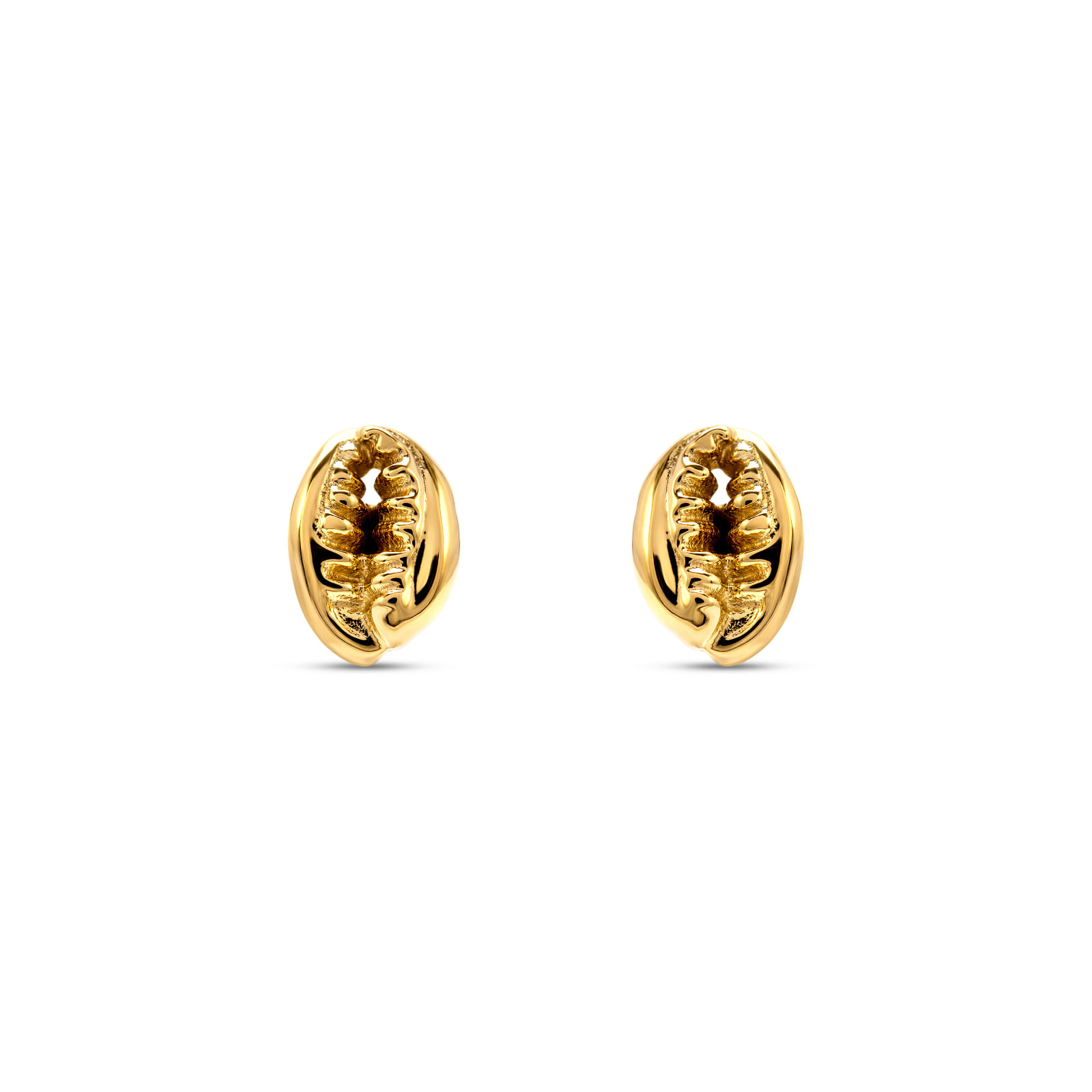 Brinco Life Summer Buzios em Prata 925 com Banho de Ouro Amarelo 18k