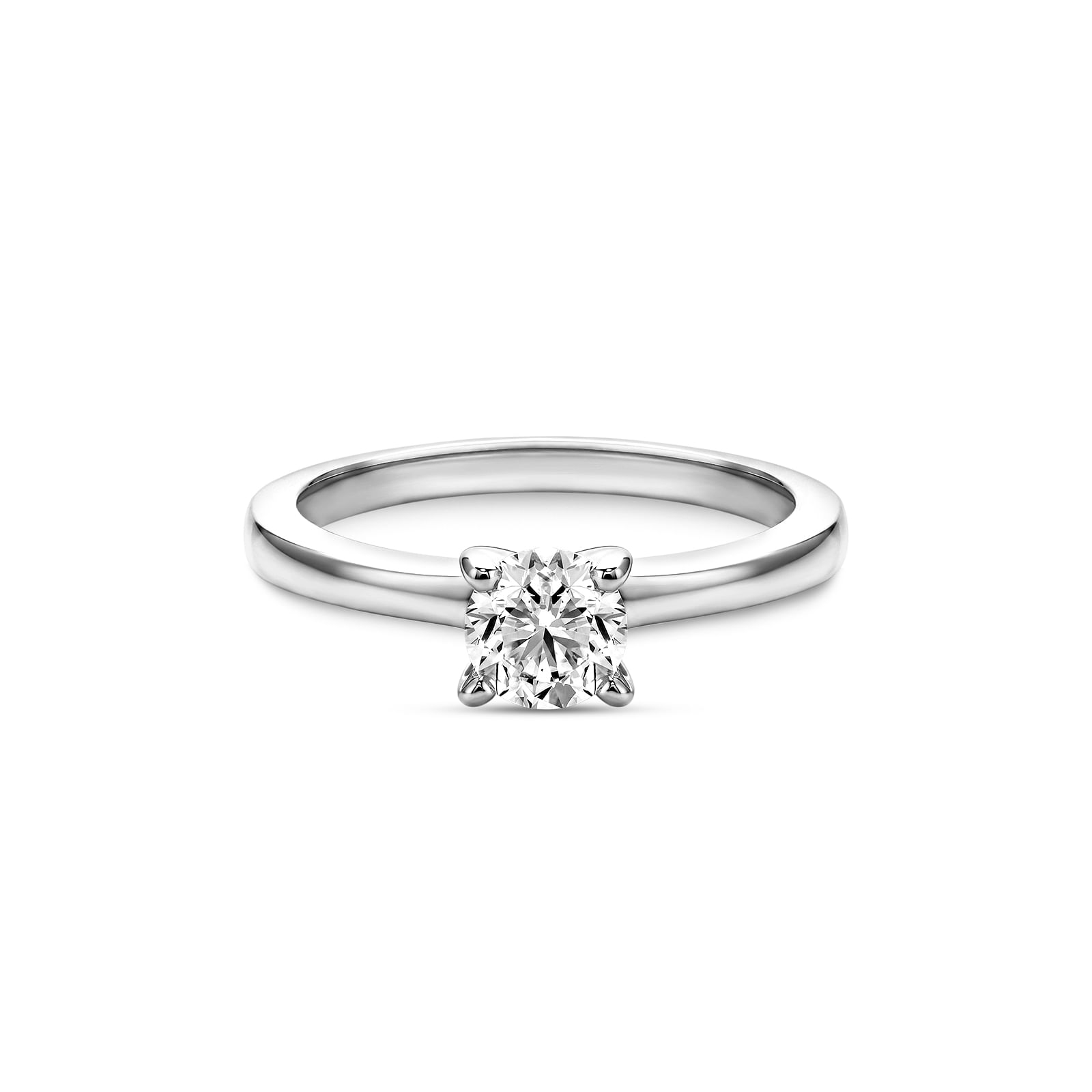 Anel Solitário Classic em Ouro Branco 18k com Diamante 0,60 ct