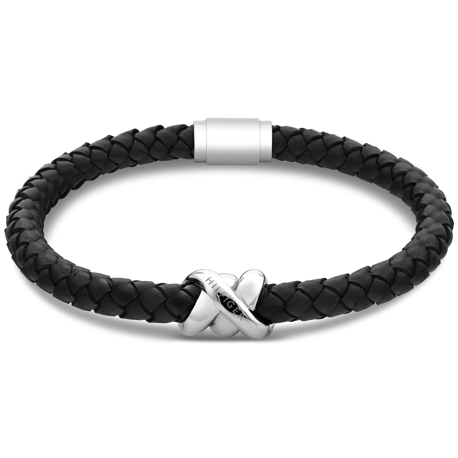 Pulseira Tommy Hilfiger Nautical Knot for Him em Couro Preto 2790734S