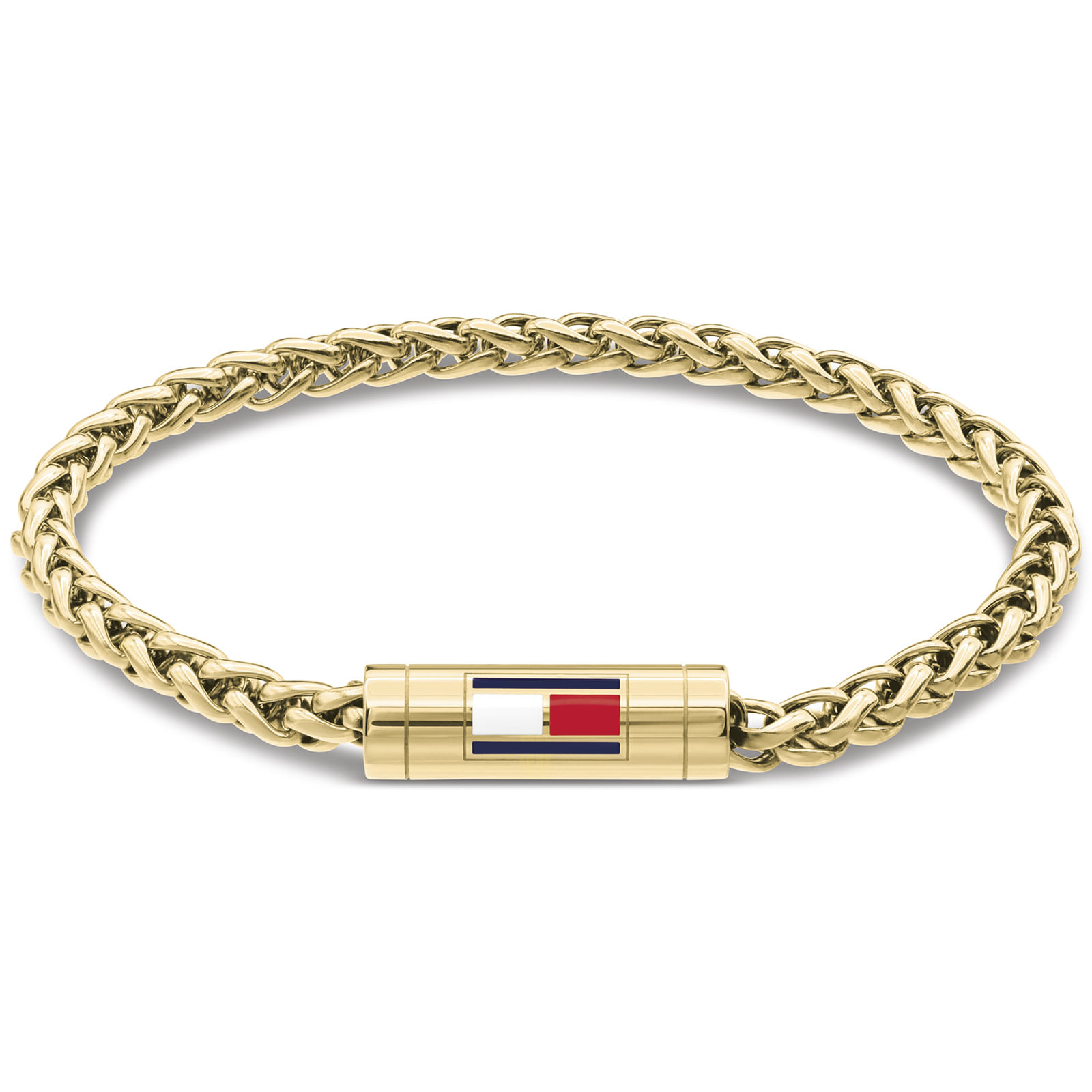 Pulseira Tommy Hilfiger Adjustable Barrel em Aço Dourado 2790744