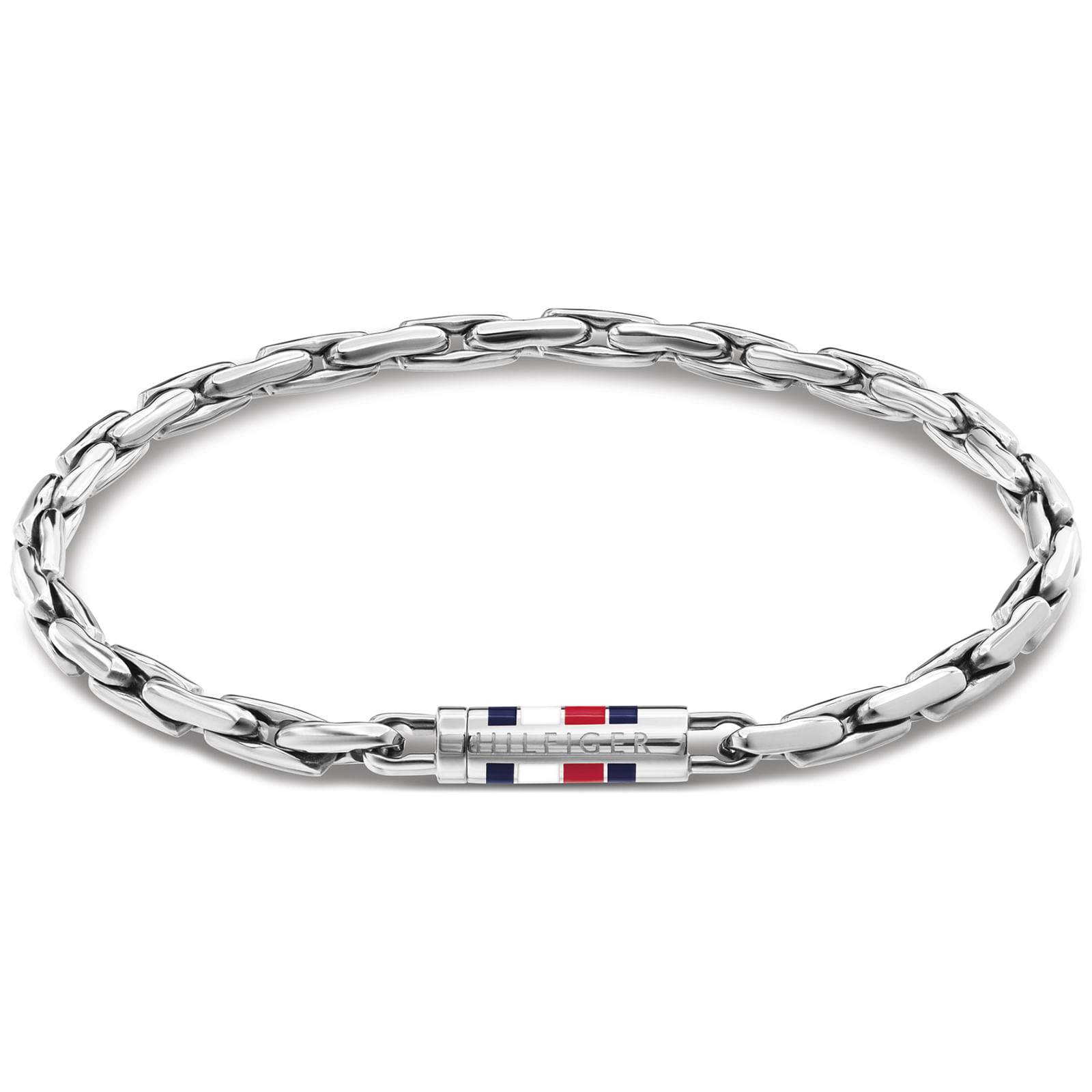 Pulseira Tommy Hilfiger Men’s Chains em Aço Prateado 4mm 2790747S
