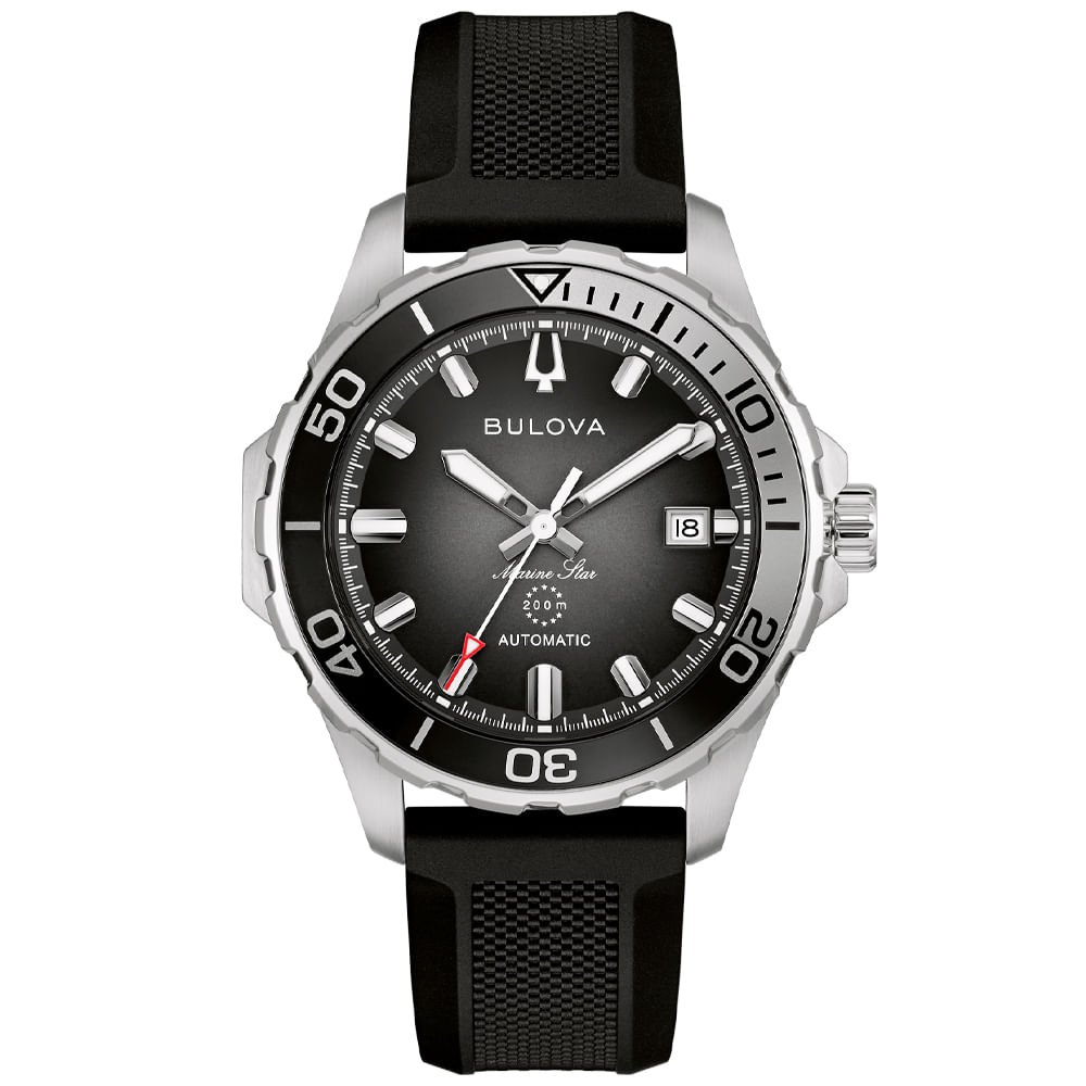 Relógio Bulova Marine Star Feminino em Silicone Preto 98B465N