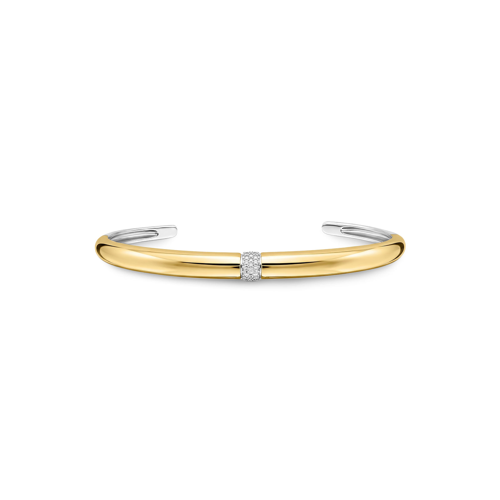 Pulseira Mykonos em Prata 925 e Ouro Amarelo 18k com Diamantes