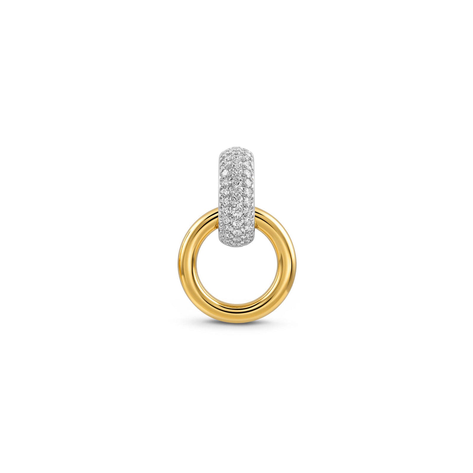Pingente Santorini em Prata 925 e Ouro Amarelo 18k com Diamantes 0,30 ct