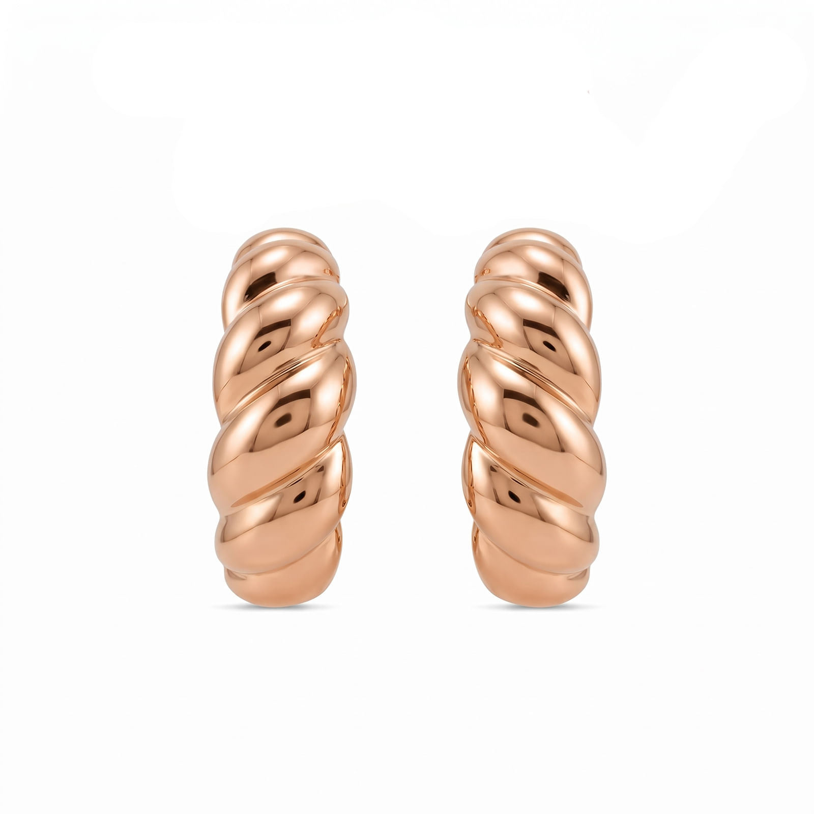 Argola Viena em Ouro Rosé 18k, 24mm