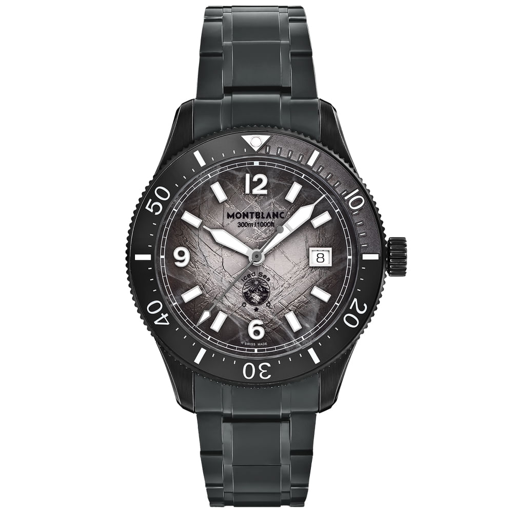 Relógio Montblanc Iced Sea Automático Masculino em Aço Preto 137541