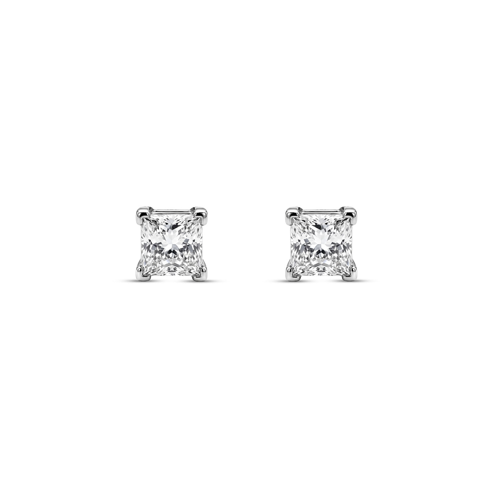 Brinco Solitário Cielo em Ouro Branco 18k com Diamante de Laboratório, 0,5ct