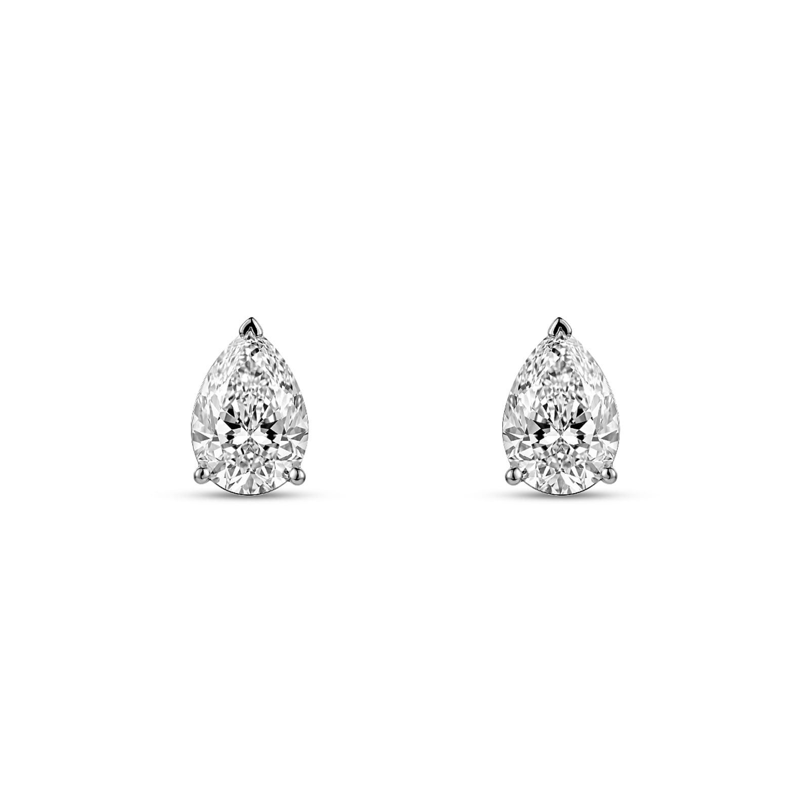 Brinco Solitário Cielo Gota em Ouro Branco 18K e Diamante de Laboratório