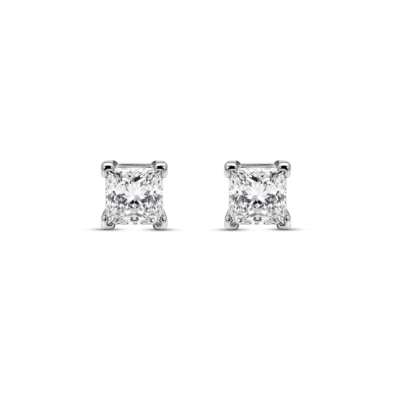 Brinco Solitário Cielo em Ouro Branco 18k com Diamante de Laboratório, 0,6ct