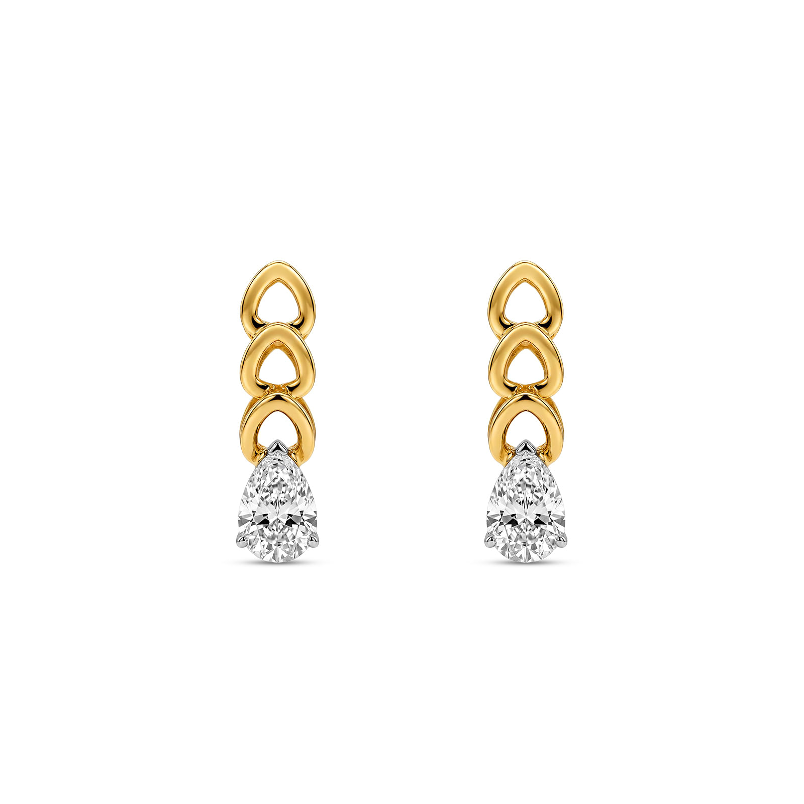 Brinco DNA em Ouro Amarelo 18k e Diamante de Laboratorio 1ct