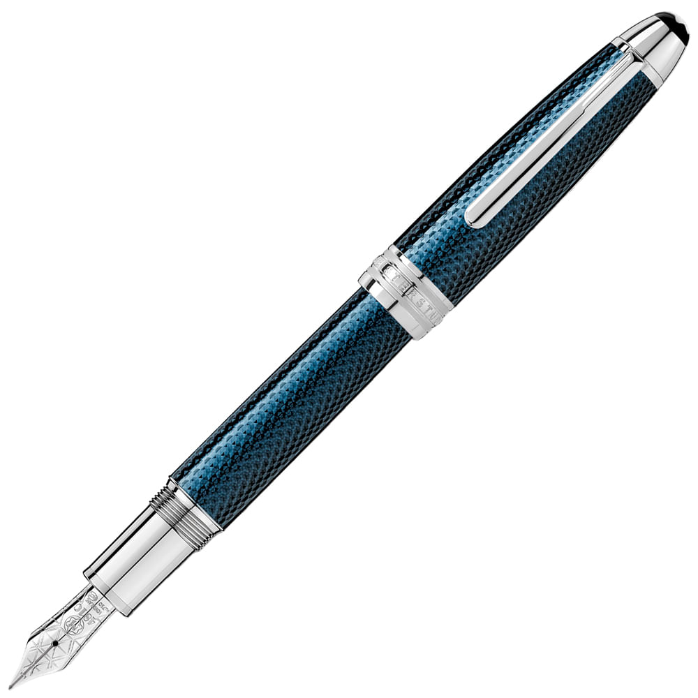 Caneta Tinteiro Montblanc Meisterstuck Solitaire Azul 112889