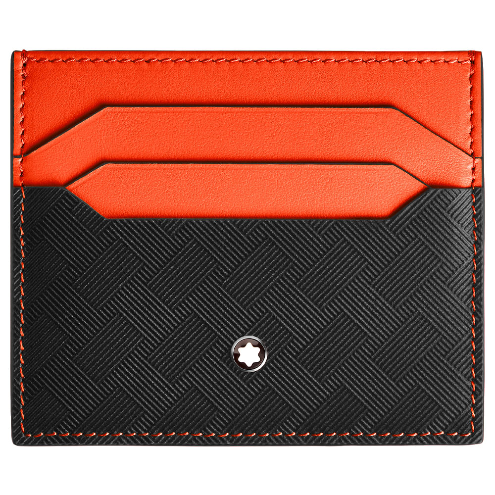 Porta Cartões Montblanc Extreme 3.0 em Couro Preto e Cayenna 199419