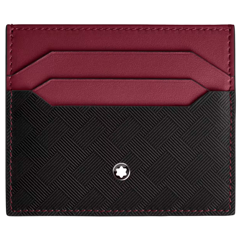 Porta Cartões Montblanc Extreme 3.0 em Couro Preto e Cassis 199420