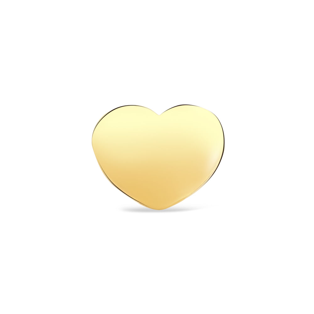 Separador Life Coração Liso com Banho Ouro Amarelo