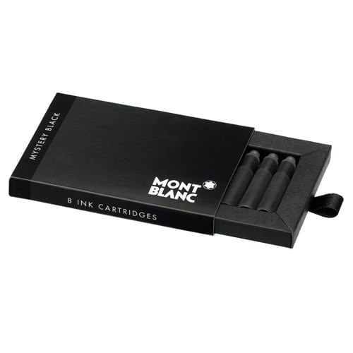 Cartucho de Tinta Montblanc Mystery Black Preto Tinteiro 8 Uni - 105191