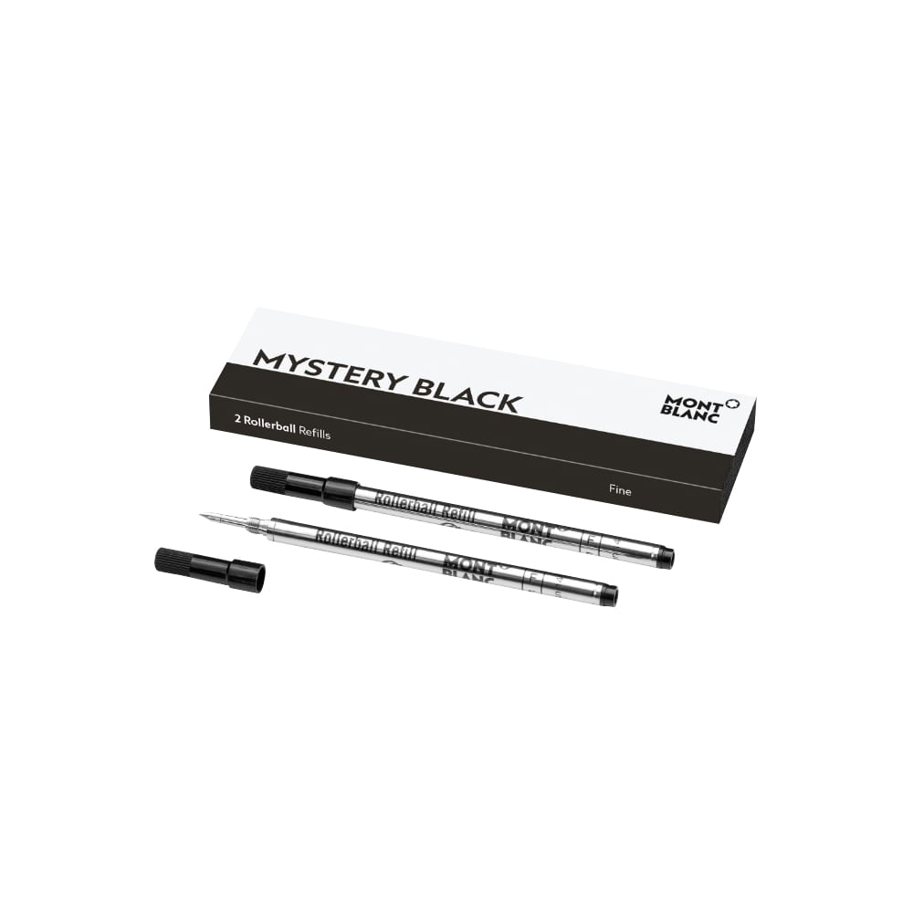 Refil Montblanc Mystery Black Preto Rollerball 2 Uni - 128230