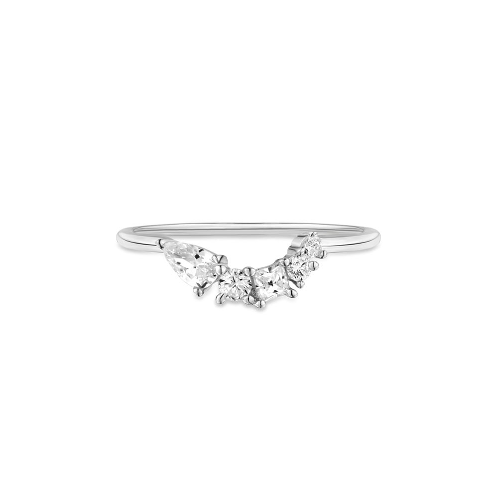 Anel Life Gota em Prata 925 com Pedras Incolores