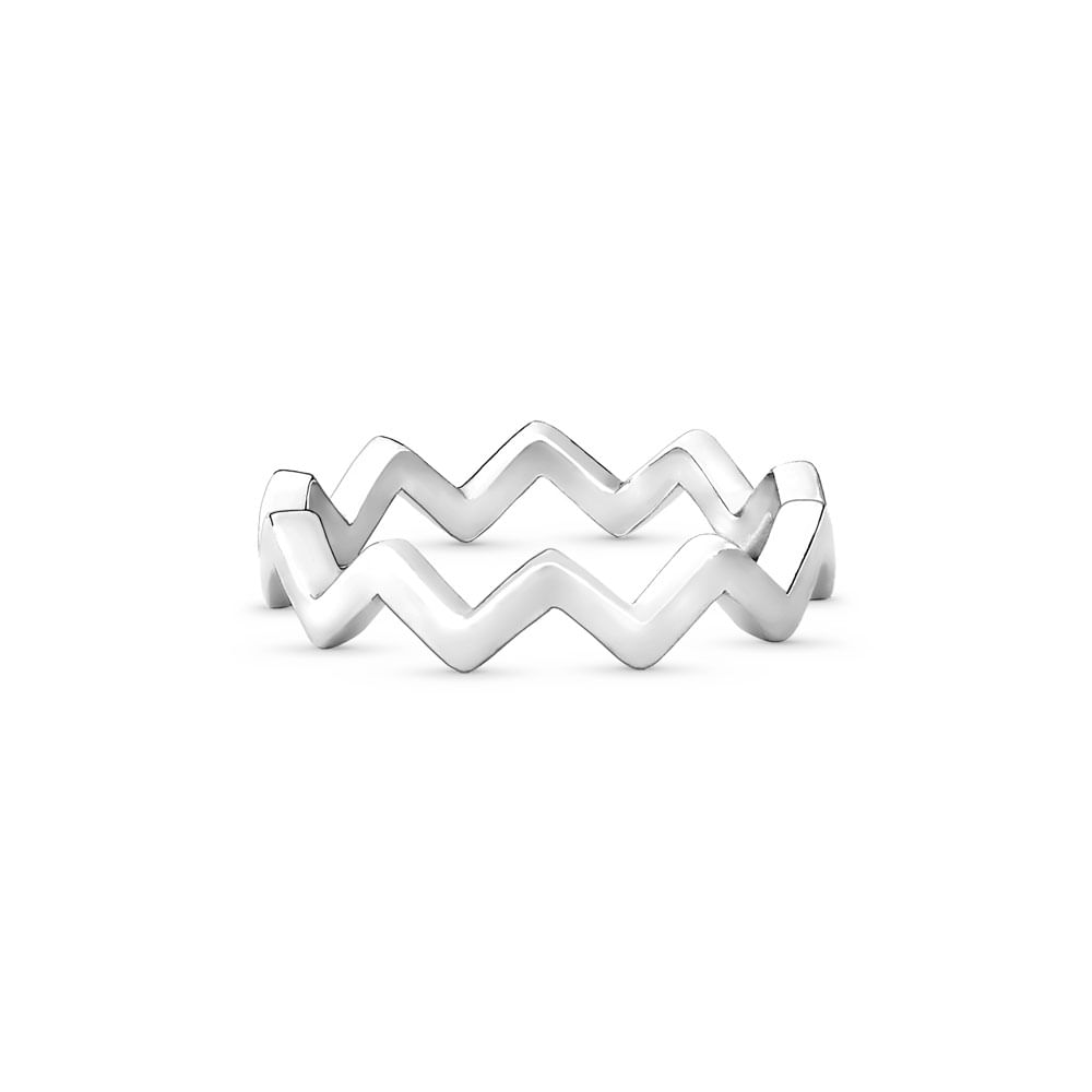Anel Life Zig Zag em Prata 925